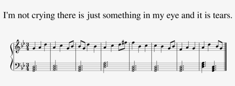 I Am Not Crying There Is Something In My Eye And It - Sheet Music, transparent png #1804607