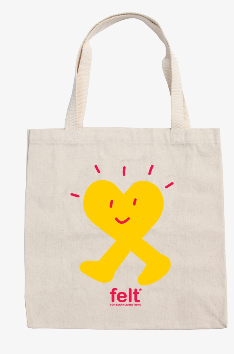 Yellow Heart Tote - Shopping Bag, transparent png #1804631