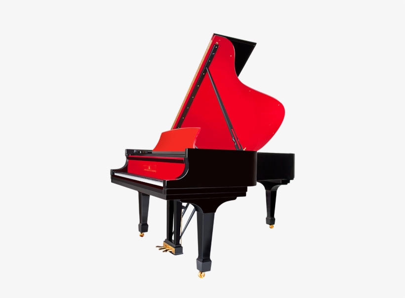 Beethoven Drawing Grand Piano Png Royalty Free Library - Black And Red Grand Piano, transparent png #1805553