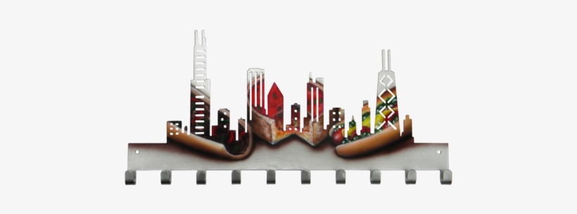 Chicago Skyline Custom Painted Italian Beef Pizza Hot - Chicago, transparent png #1806749