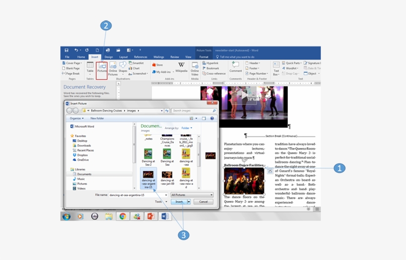 Add A Picture To A Newsletter In Word - Windows 7, transparent png #1807056