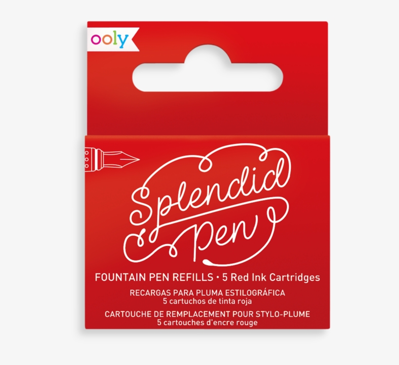 Splendid Fountain Pen Red Ink Refill By Ooly - International Arrivals Handwritting Fountain Pen (132-076), transparent png #1807319