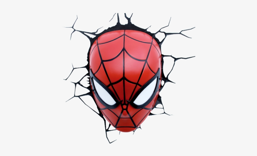 3d Light Fx Spider-man Face Wall Light - Marvel Spider-man Mask 3d Light -  Free Transparent PNG Download - PNGkey