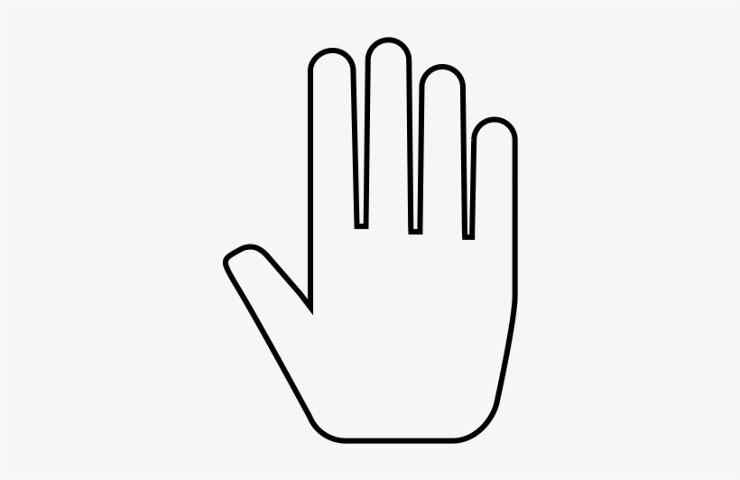 Open Hand Rubber Stamp - Line Art, transparent png #1807603