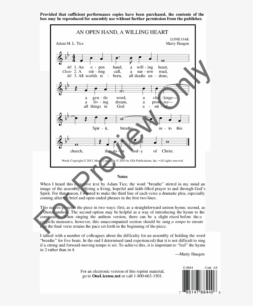An Open Hand A Willing Heart Thumbnail - Document, transparent png #1807646