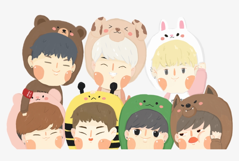 𝓫𝓮𝓼𝓲𝓭𝓮 - Monsta X Cartoon, transparent png #1808002