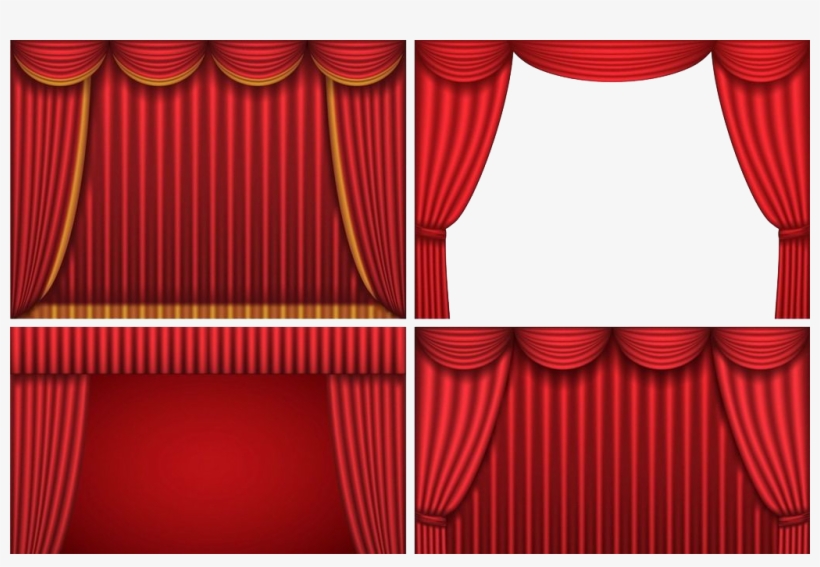 Theater Drapes And Stage - Curtain Theatre, transparent png #1808418