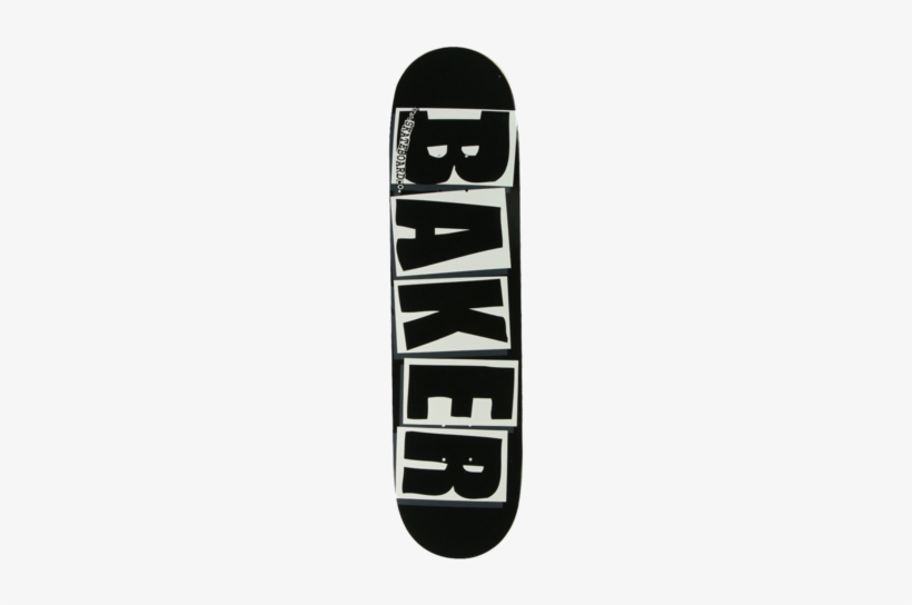 Baker Team Og Logo Black/white Skateboard Deck - Baker Baked Skateboard Deck, transparent png #1808934