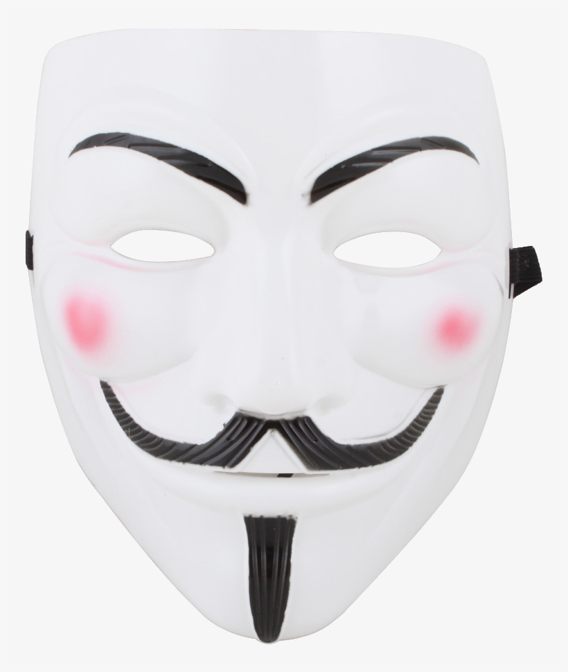 White V For Vendetta Face Mask Guy Fawkes Face Political, transparent png #1810109