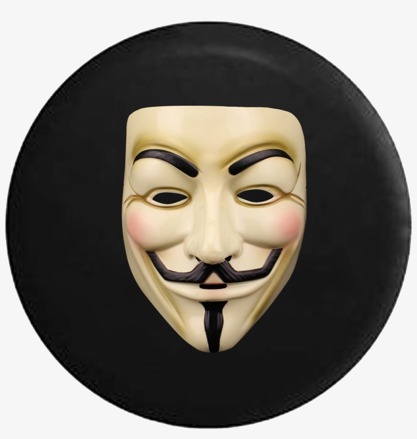 Anonymous Mask Guy Fawkes Revolution Jeep Camper Spare - Guy Fawkes, transparent png #1810200