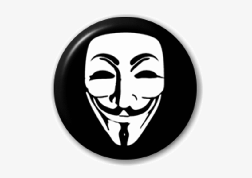Small 25mm Lapel Pin Button Badge Novelty Anonymous - Anonymous Mask ...
