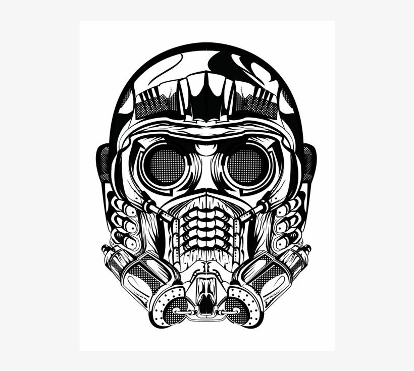 Drawing Clipart Star-lord Drawing - Guardian Of The Galaxy Logo Vector, transparent png #1810893