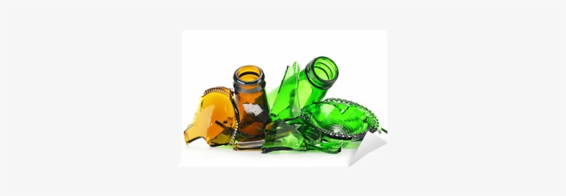 Pieces Of Broken Glass Over White Background - Recycling, transparent png #1811170