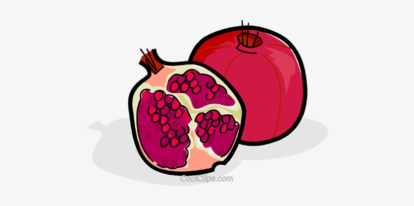 Sliced Pomegranate - Cartoon Pomegranate Png, transparent png #1811188