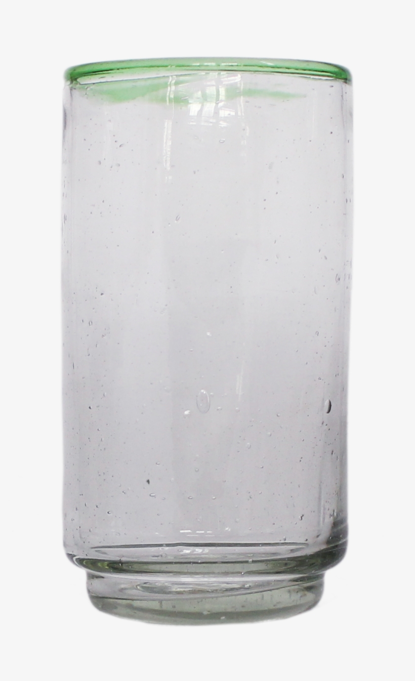 Green Rim Large Stacking Glass - Glass, transparent png #1811538