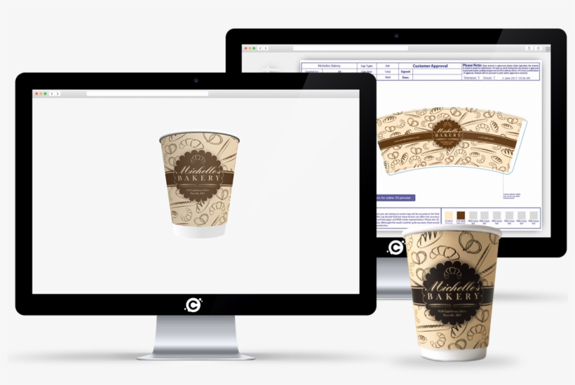 Cupprint Upload Your Artwork For Printed Coffee Cups - Design, transparent png #1811628