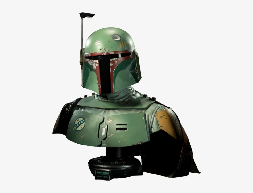 Boba Fett Life-size Bust - Boba Fett Bust Sideshow, transparent png #1811762