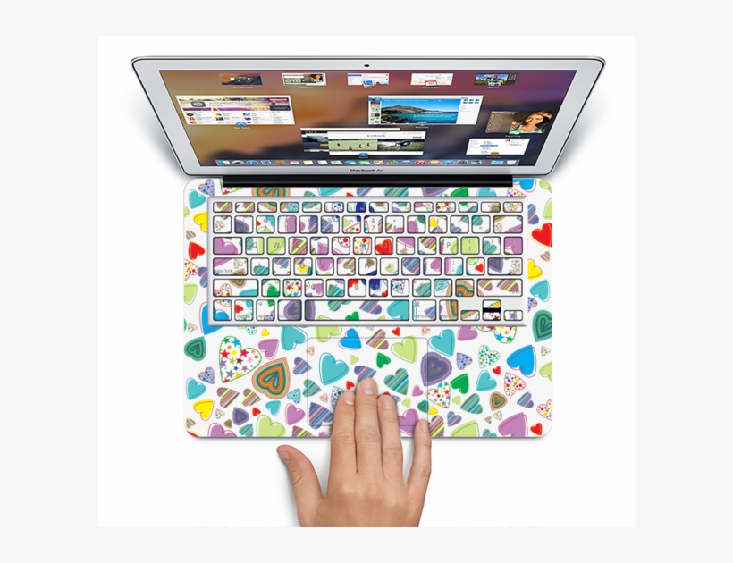 The Fun-colored Pattern Hearts Skin Set For The Apple - Sunky - Macbook Pro 15 Inch Case With Retina Display, transparent png #1811876