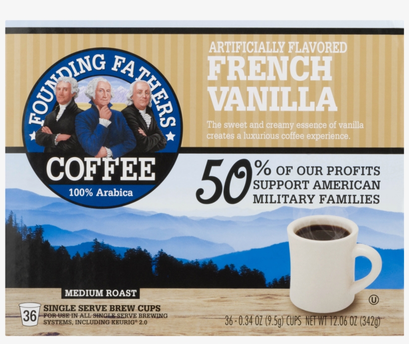 Founding Fathers Coffee Single Serve Cups French Vanilla, - Founding Fathers Coffee Morning Blend Light Roast Single, transparent png #1811950
