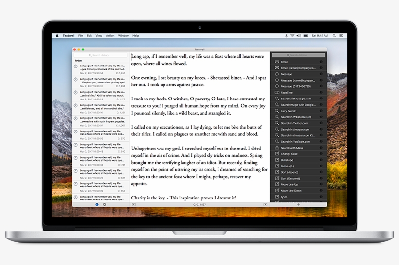 Finally The Experience Comes To Your Mac - Mac Textwell, transparent png #1812137