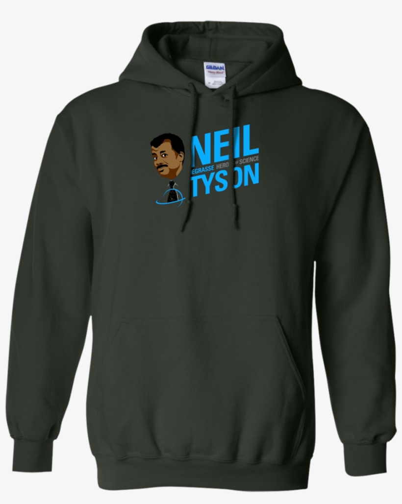 Neil Degrasse Tyson Hero Of Science T-shirt - Champion Basic Logo Hoodie, transparent png #1812548