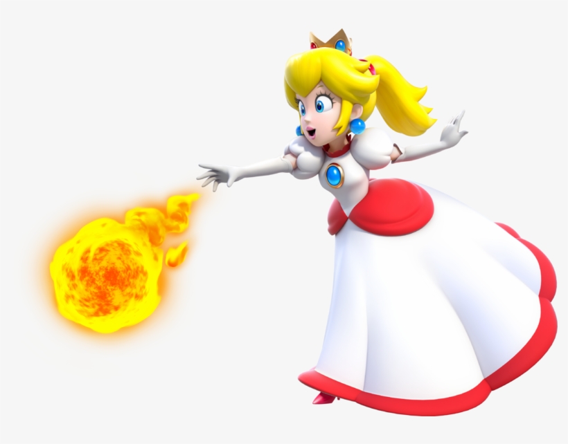 Fire Peach ◊ - Super Mario 3d World Fire Peach, transparent png #1812629