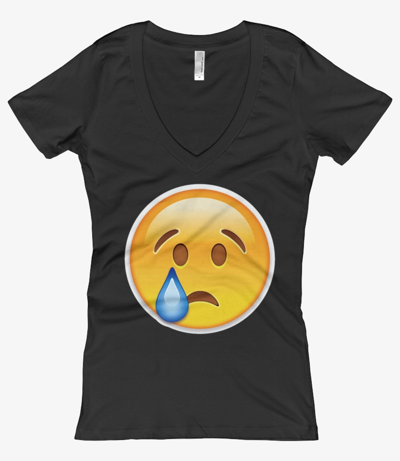 Women's Emoji V Neck - Adopt Don't Shop T Shirt | Rescue Dogs Matter Tee |, transparent png #1812870