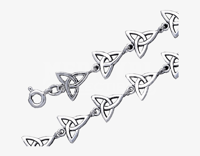 Silver Triquetra Knot Bracelet - Triquetra, transparent png #1813317