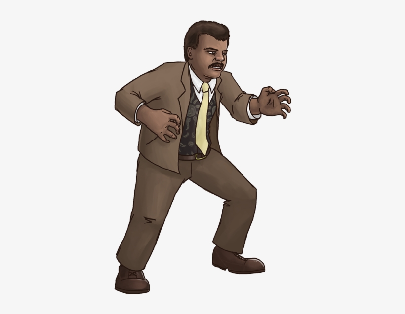 Neil Degrasse Tyson And Isaac Newton As Characters - Cartoon, transparent png #1813374