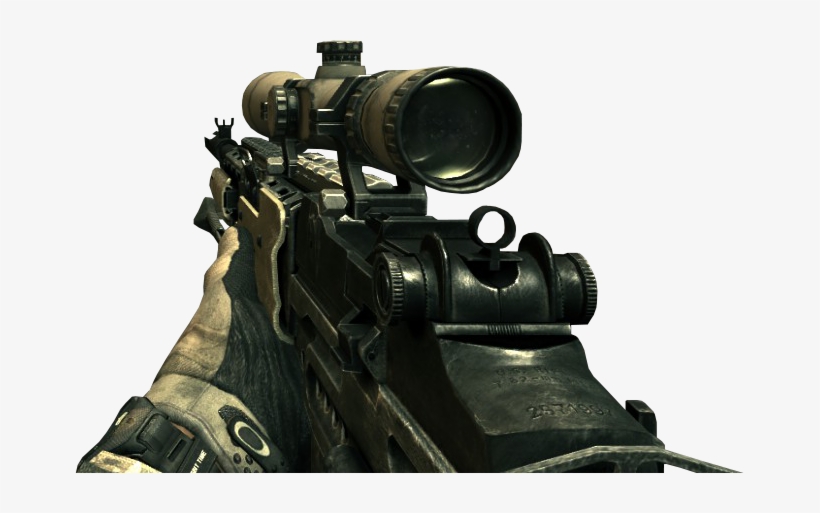 M14 Ebr Scoped Mw3 - Call Of Duty Mw3 M14, transparent png #1813446