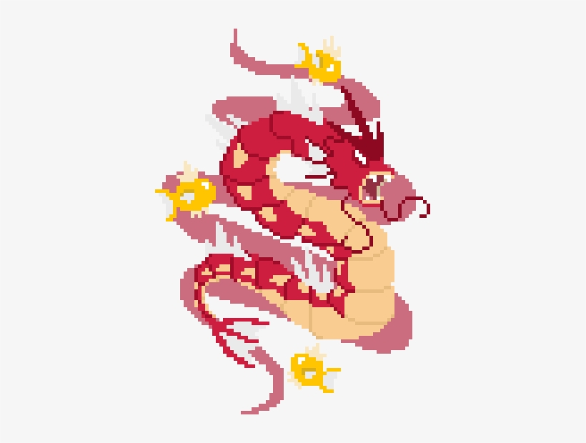Pixel Gyarados Sleeve Tattoos What A Great - Cartoon, transparent png #1813734