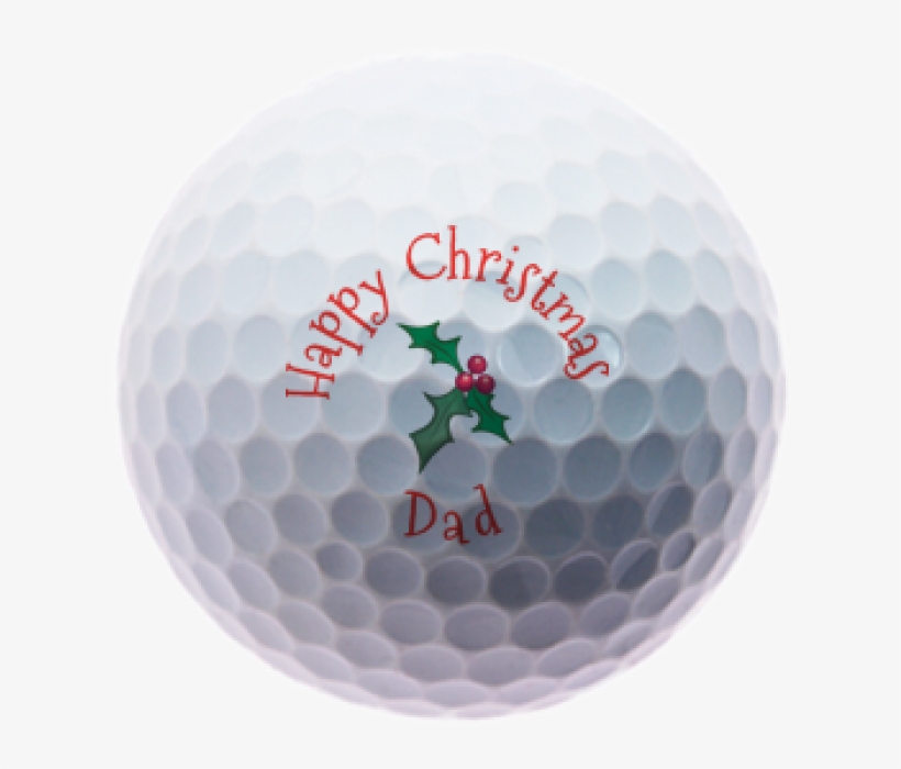 Christmas Holly For Dad Personalised Golf Balls - Happy Birthday Golfing Sister, transparent png #1814249