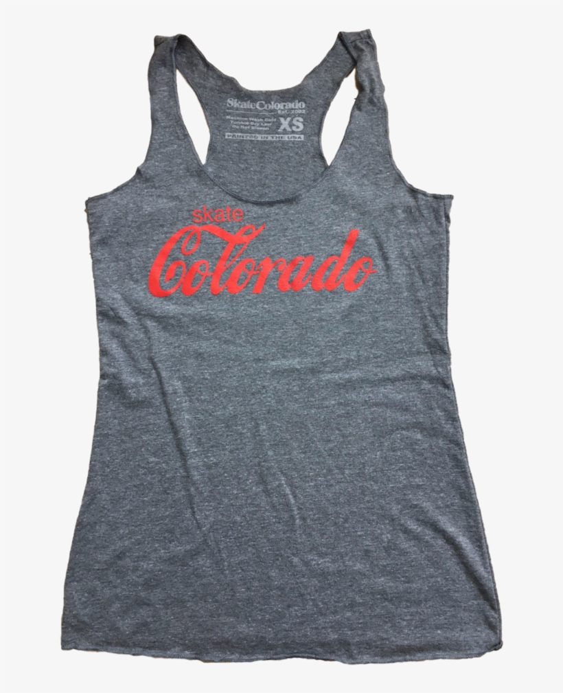 Women's Racerback Tank Classic Coke Logo Skate Colorado - Active Tank, transparent png #1814593