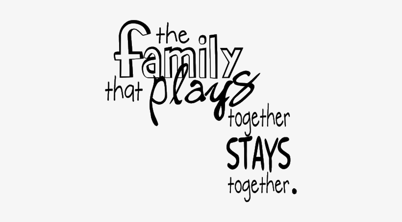 The Family That Plays Together - Family Word Art Png, transparent png #1814702