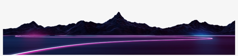 Vaporwave Rainmeter Cut Wallpaper - Vaporwave Mountains Transparent Background, transparent png #1814886