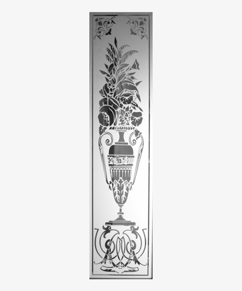 Victorian Etched Glass Door Panel - Glass Etching, transparent png #1815611