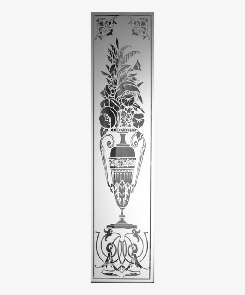 Victorian Etched Glass Door Panel - Glass Etching, transparent png #1815611