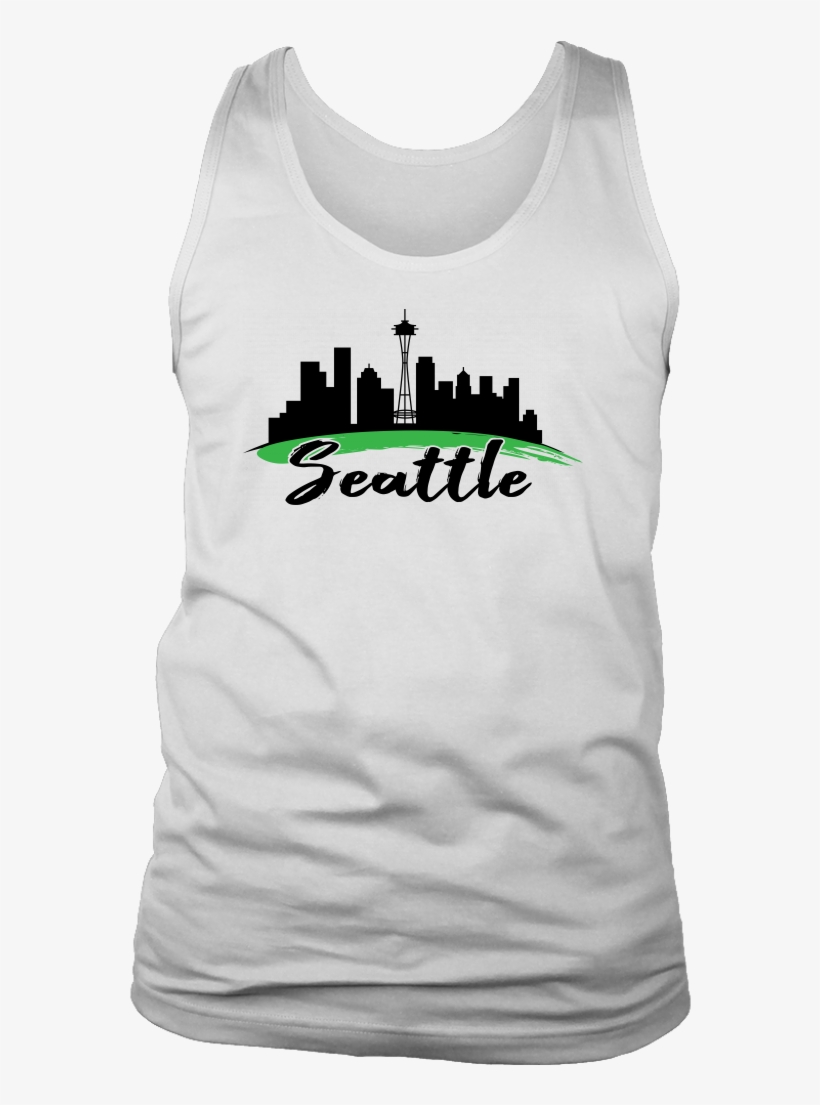 Load Image Into Gallery Viewer, Seattle Skyline - Just Farm It Farmer T-shirt - Just Farm It T-shirt, transparent png #1815696