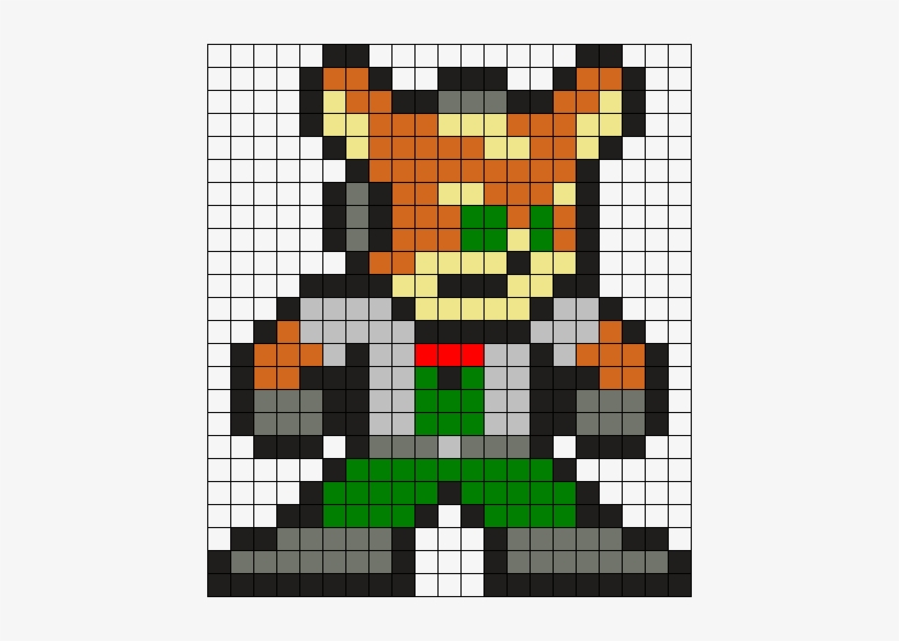 Fox Mccloud Perler Bead Pattern / Bead Sprite - 8 Bit Star Fox, transparent png #1815700