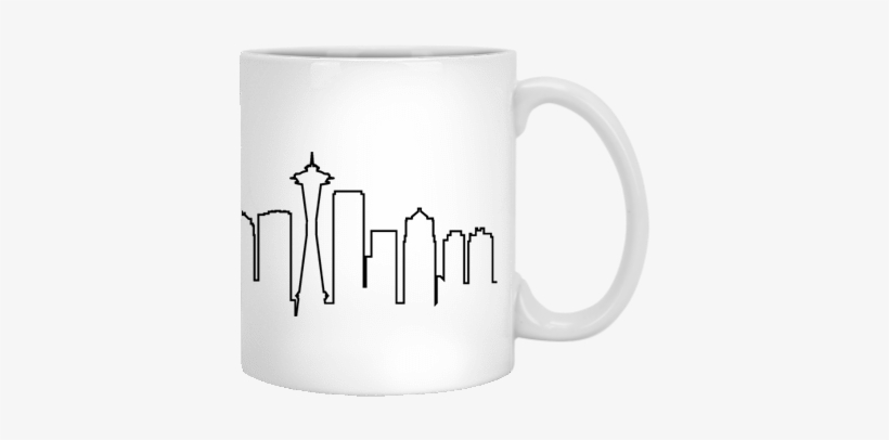Seattle Skyline Mug 11oz - Mug Selfie, transparent png #1815725