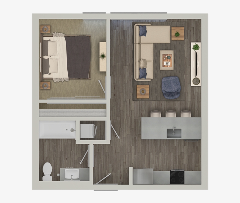 1 Bed - Twenty20 Mad Apartments, transparent png #1815793
