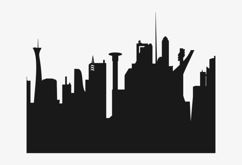 Seattle Skyline Outline - Future City Skyline Silhouette, transparent png #1816091