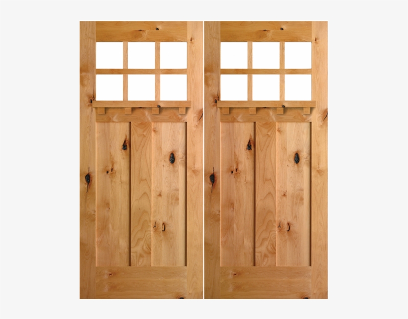 Krosswood Knotty Alder 6 Lite 2 Panel Craftsman Door - Krosswood Doors 68.5 In.x97.625 In. Craftsman Knotty, transparent png #1816092