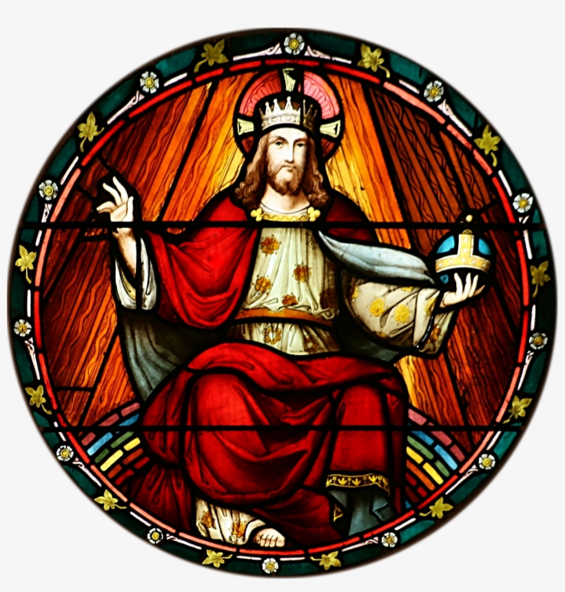 Stjohnsashfield Stainedglass King - Christ King Stained Glass, transparent png #1816204