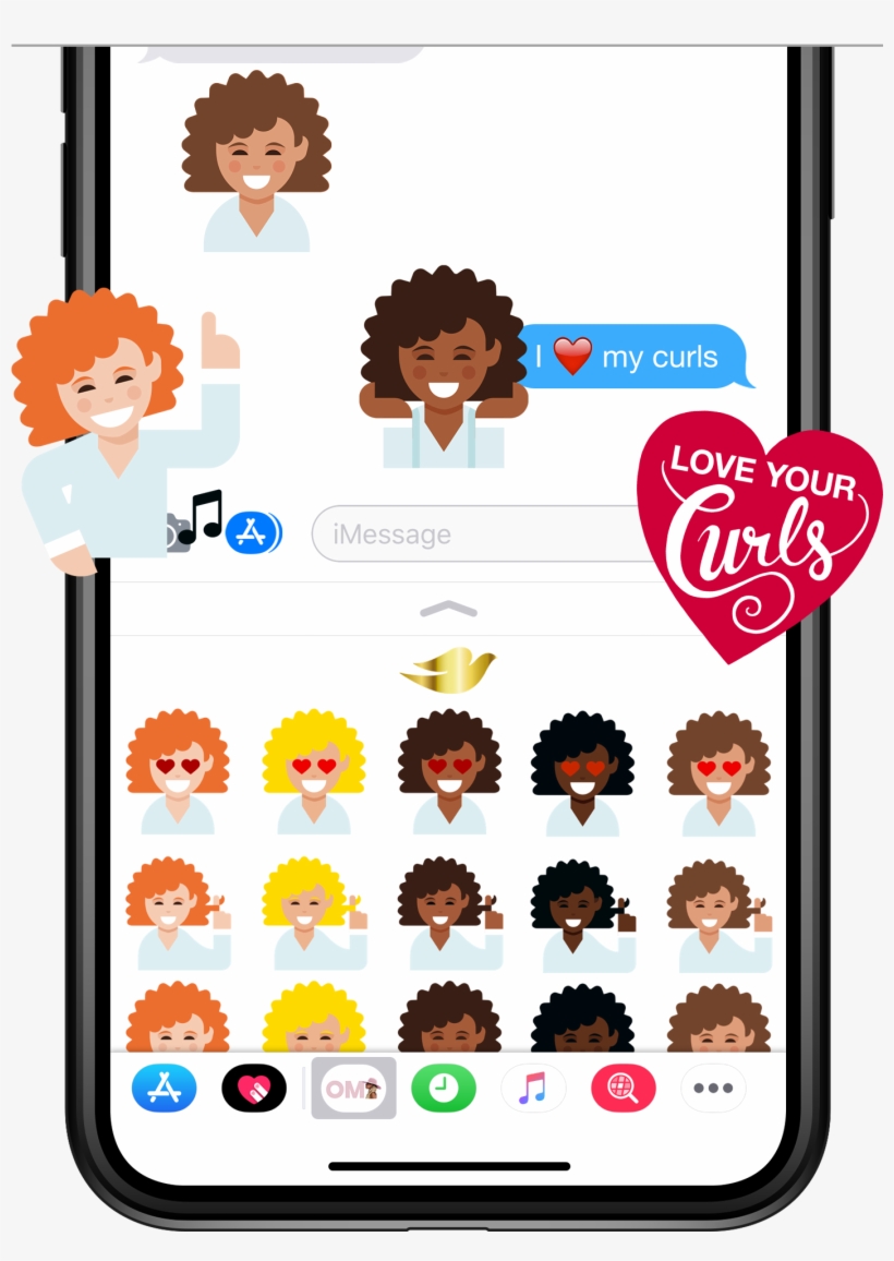 Dove Believed Curly Haired Women Were Under-represented - Emoji, transparent png #1816413