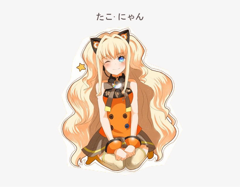 Orange Cat Girl - Orange Tabby Cat Girl Anime, transparent png #1816649