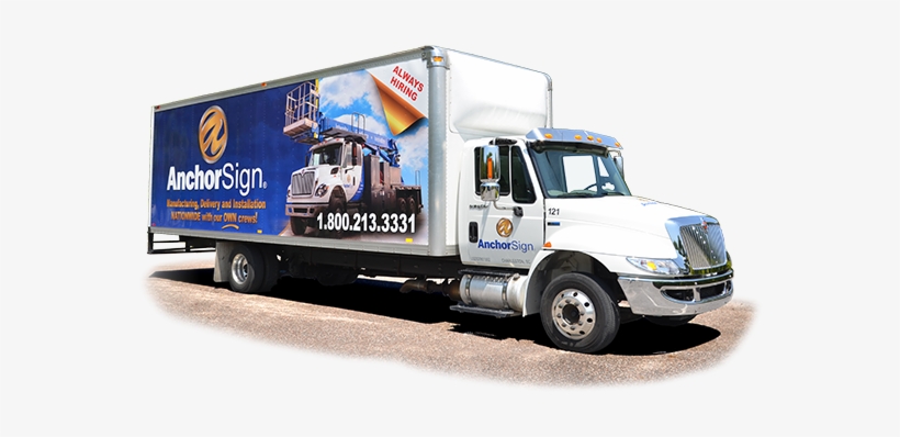 Box Truck Hi-res With Ground - Trailer Truck, transparent png #1816669