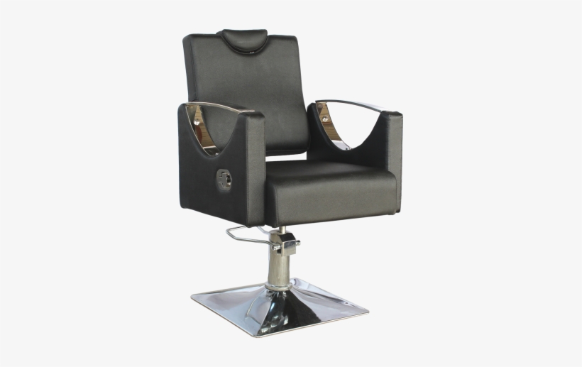 Black Hydraulic Salon Chair - Saloon Ki Kursi, transparent png #1816912