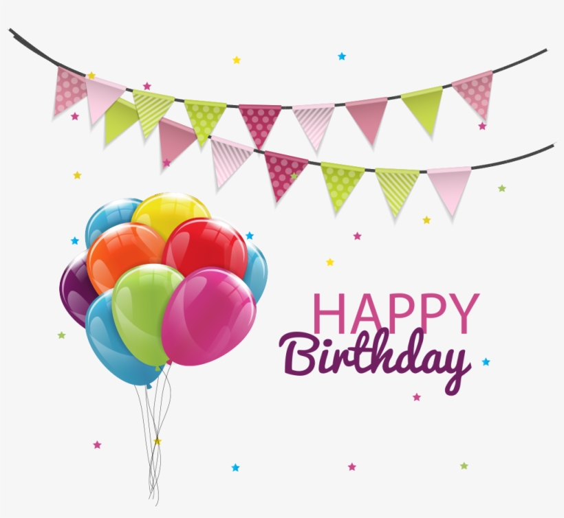 Birthday Cake Balloon Party - Happy Birthday Balloons Png, transparent png #1817262