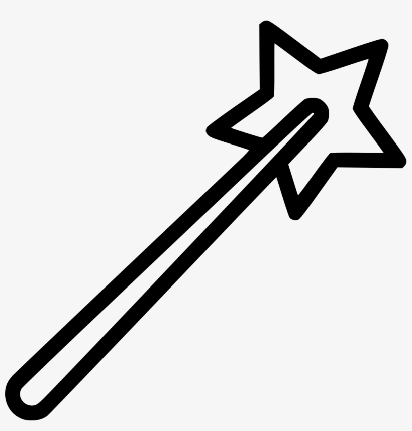 Wizard Magic Wand Stick Stars Tool Comments - Wand, transparent png #1818107